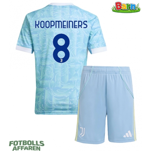 Juventus Teun Koopmeiners #8 Bortaställ Barn 2025-26 Kortärmad (+ Korta byxor)